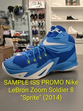SAMPLE Nike LeBron Zoom Soldier 8 "Sprite" (2014) Mens 14 EUC